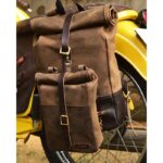 Δερμάτινη Πλαϊνή Τσάντα Μηχανής Mini pannier 3.3Lt Tobacco - TRIP MACHINE - Image 2