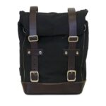 Πλαϊνός Σάκος Καμβά 10-14lt με Σύστημα Quick Release Μαύρος & Καφέ - UNIT GARAGE