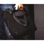 Πλαϊνός Δερμάτινος Σάκος 10-14lt με Σύστημα Quick Release Jet Black - UNIT GARAGE - Image 4