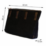 Τσάντα ταχυδρόμου Fezzan Μαύρη & Καφέ - UNIT GARAGE - Image 2