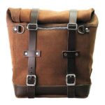 Πλαϊνός Δερμάτινος Σάκος Scram 22-30lt με Σύστημα Quick Release Colorado Brown - UNIT GARAGE