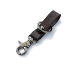 Δερμάτινο Μπρελόκ Fob κλειδιών Tobacco/Metallic Black - TRIP MACHINE