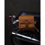 Δερμάτινη Πλαϊνή Τσάντα Μηχανής Messenger Bag Tan - TRIP MACHINE - Image 3