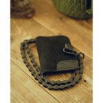 Δερμάτινο Suede Πορτοφόλι Moto Black - TRIP MACHINE - Image 2