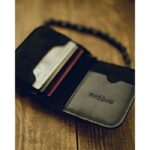 Δερμάτινο Suede Πορτοφόλι Moto Black - TRIP MACHINE - Image 4