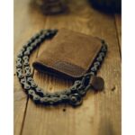 Δερμάτινο Suede Πορτοφόλι Moto Tobacco - TRIP MACHINE - Image 2