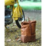Δερμάτινο Σακίδιο Πλάτης Roll-Top Tan - TRIP MACHINE - Image 2