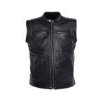 Γιλέκο Ανδικό Δερμάτινο Storm Black - JOHN DOE
