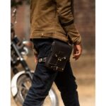 Δερμάτινη Τσάντα Μηρού Black - TRIP MACHINE - Image 3