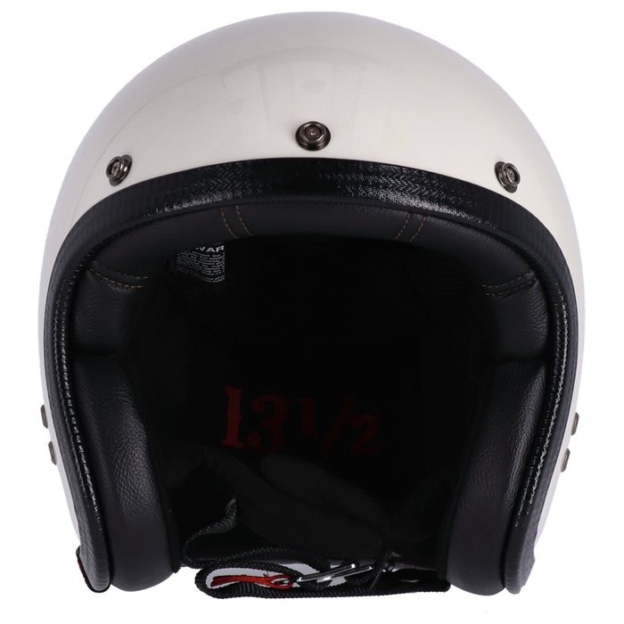 Κράνος Jet Skull Bucket Vintage White ECE 22.06 - 13 AND A HALF - Image 2