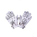 Δερμάτινα Γάντια Second Skin White Tattoo - BY CITY