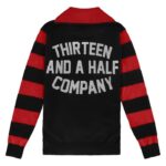 Πουλόβερ Half-Zip Outlaw Black & Red - 13 AND A HALF - Image 2